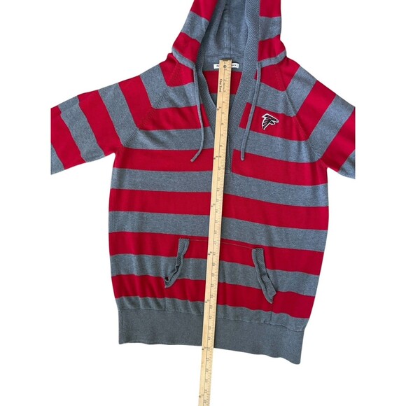 Atlanta Falcons Cutter And Buck Women’s Sz XL Red & Gray Cotton Hooded Sweater - Picture 8 of 16